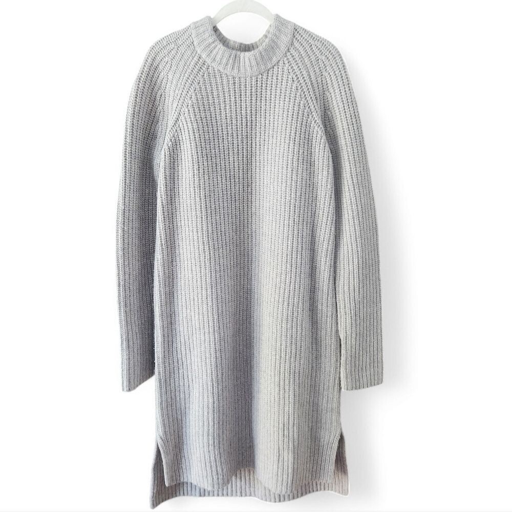 NOVIS Cashmere Wool Sweater Dress Large luxe Warm Soft Cozy